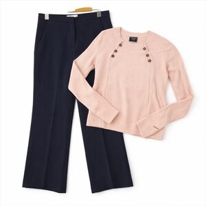 Abercrombie & Fitch Preppy Curated Outfit XS Knit Sweater + Size 27 Trousers